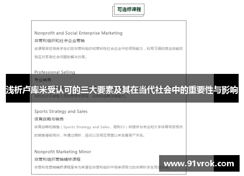浅析卢库米受认可的三大要素及其在当代社会中的重要性与影响